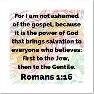 Bible Verse Romans 1:16 Posters and Art
